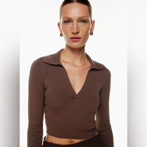Babaton Sculpt Knit Polo Longsleeve
